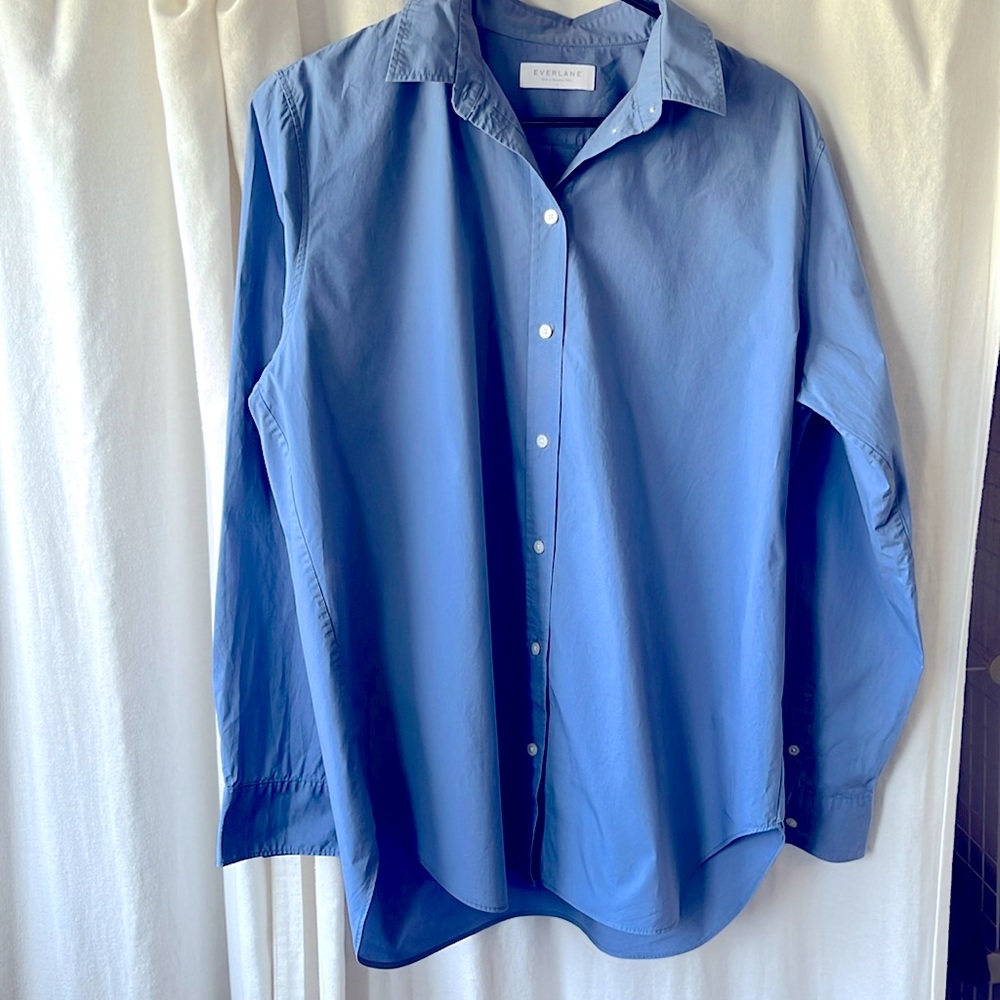 Everlane relaxed poplin shirt, size 12